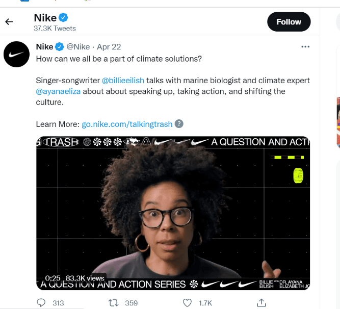 Best call to actions: Nike