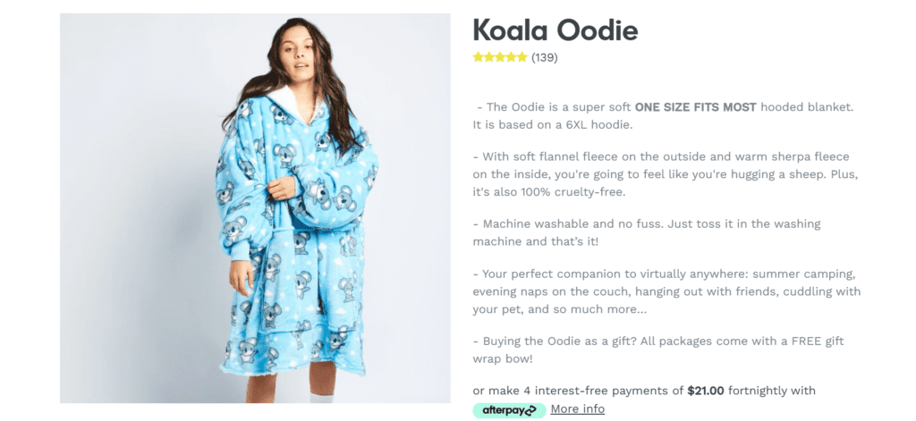 Product description - The Oodie