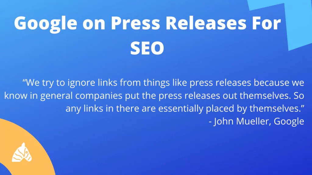 Google for press releases for SEO 