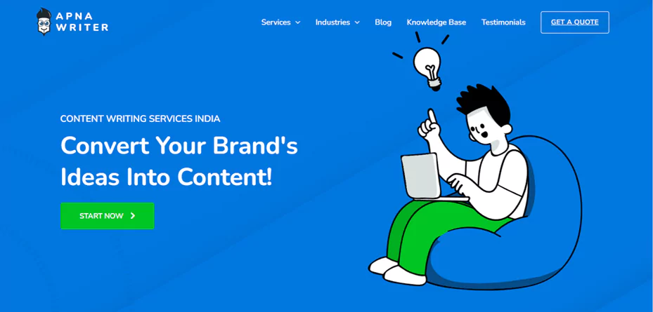apna writer content writing companies in India