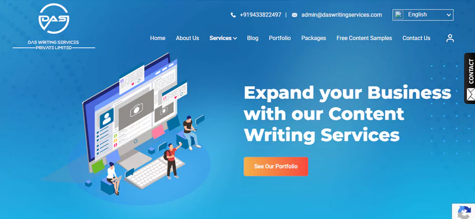 das writing services content writing companies in India